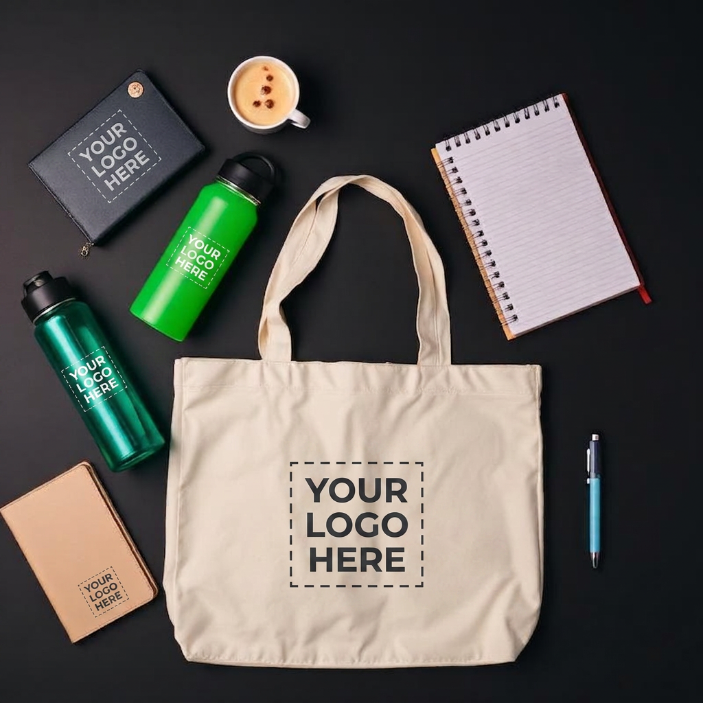Promo Products project — Welcome Kit produced by BPM Solutions for . Branded onboarding kit with notebook, drinkware, and apparel packed in a custom mailer.