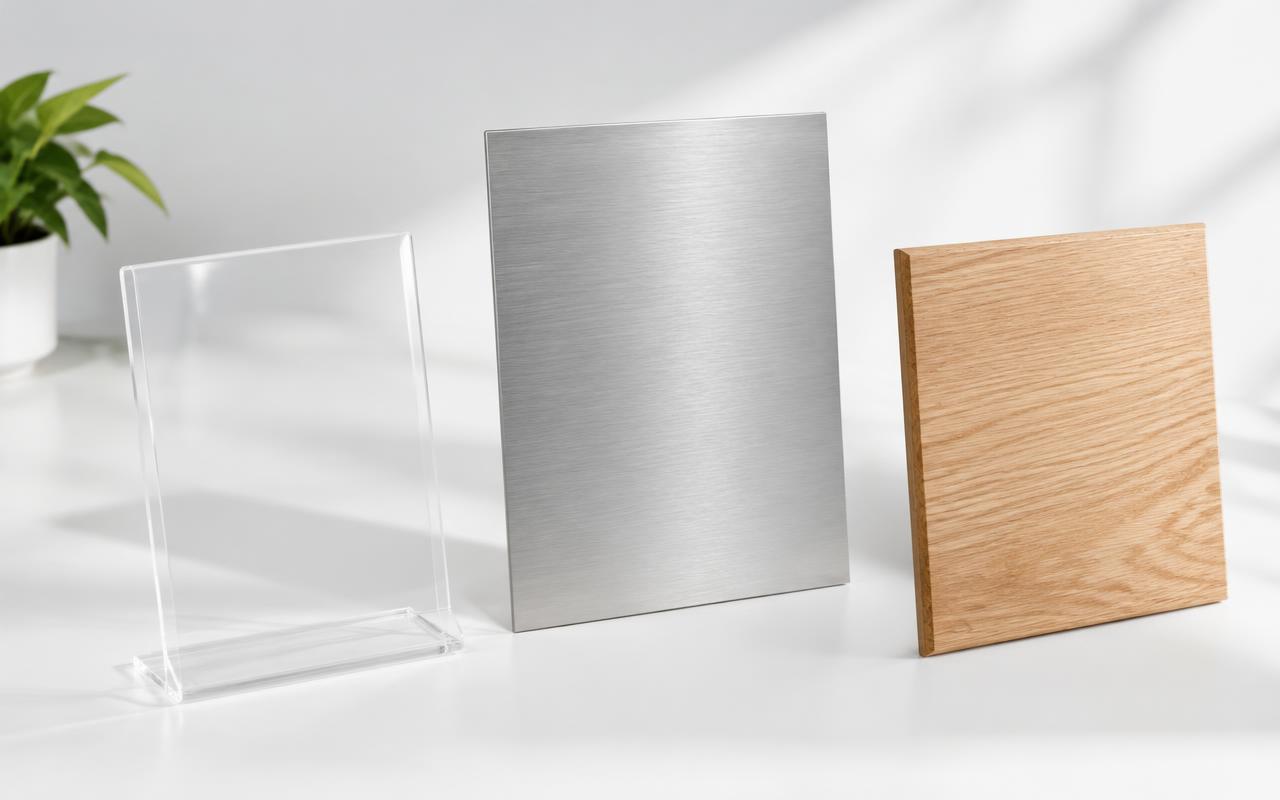 Acrylic, metal and wood specialty signs